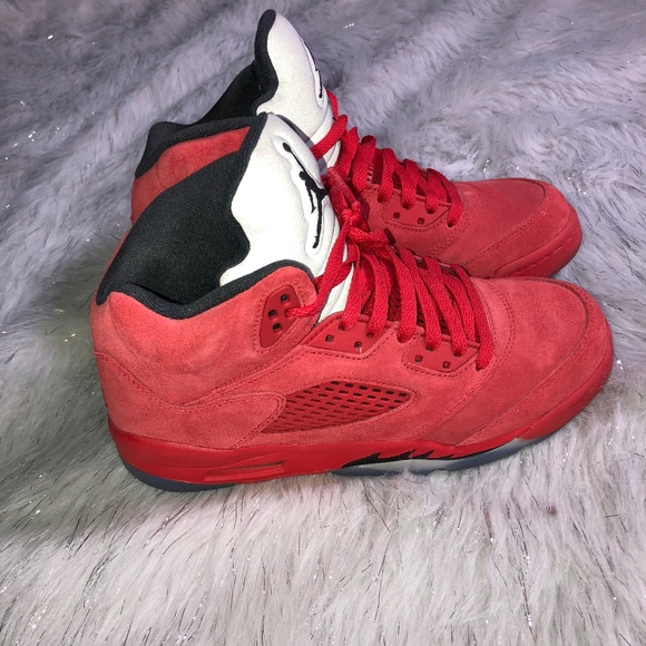 jordan retro 5 suede red